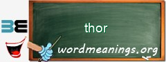 WordMeaning blackboard for thor